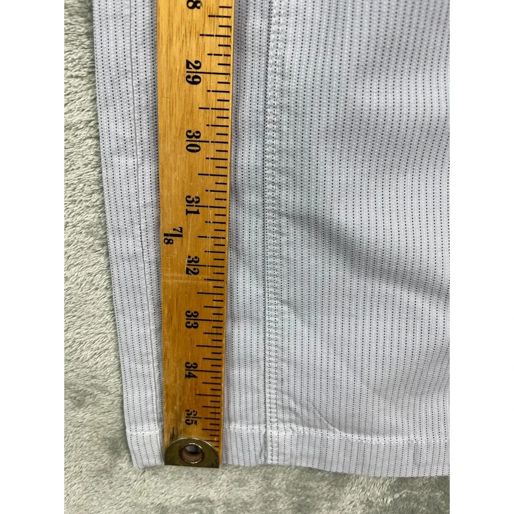 Claude Bonucci‎ Mens Pants 34x36 Gray Striped Straight Cotton Blend